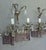 1940's Hollywood Regency Silvered Metal With Amethyst & Pink Cut Austrian Crystal Waterfall Wall Sconces a - Pair For Sale - Image 9 of 18