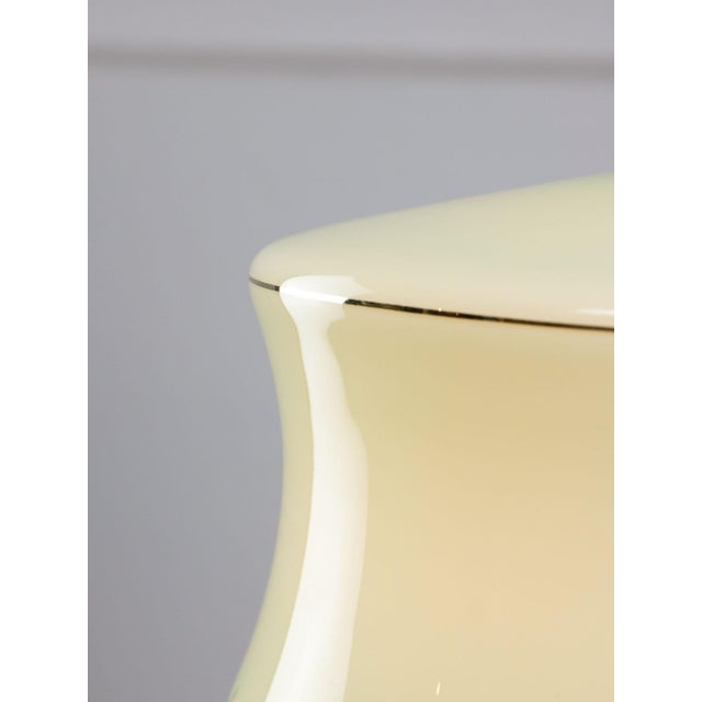 Mid-Century Modern Italian Brass and Green Glass Pendant Lamp For Sale - Image 10 of 18