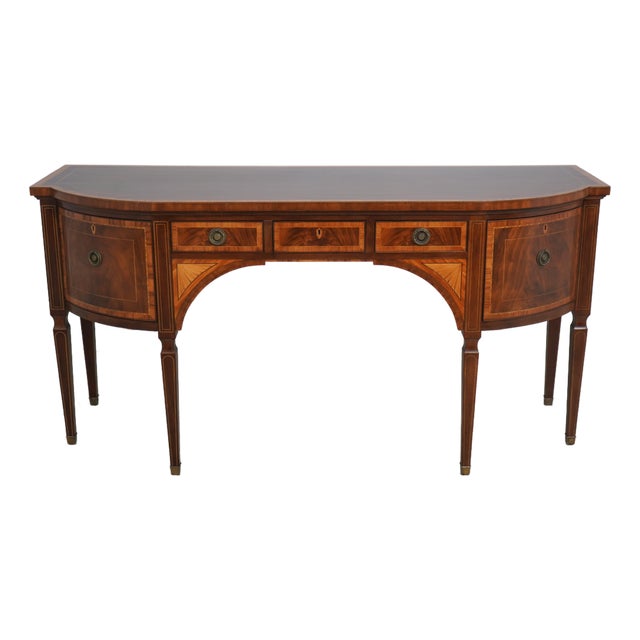 Baker Federal Style Inlaid Mahogany Sideboard For Sale