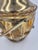 Mid 20th Century Japanese Amber Optic Glass Musical Biscuit Jar With Grape Leaf Filigree For Sale - Image 12 of 12