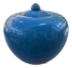 Late 19th Century Chinese Peacock Blue Qing Dynasty Ginger Jar