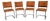 Set of 4 Vintage 1970s Oak, Chrome & Cognac Suede Cantilever Dining Chairs For Sale