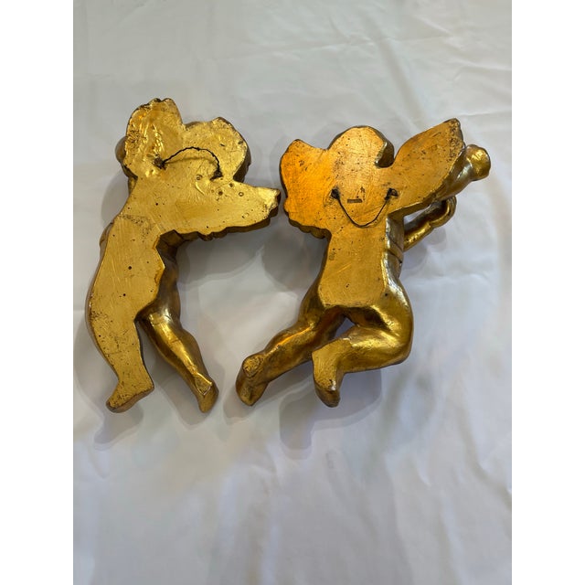 French Early 19th Century Pair of Angel’s Ceramic For Sale - Image 3 of 9
