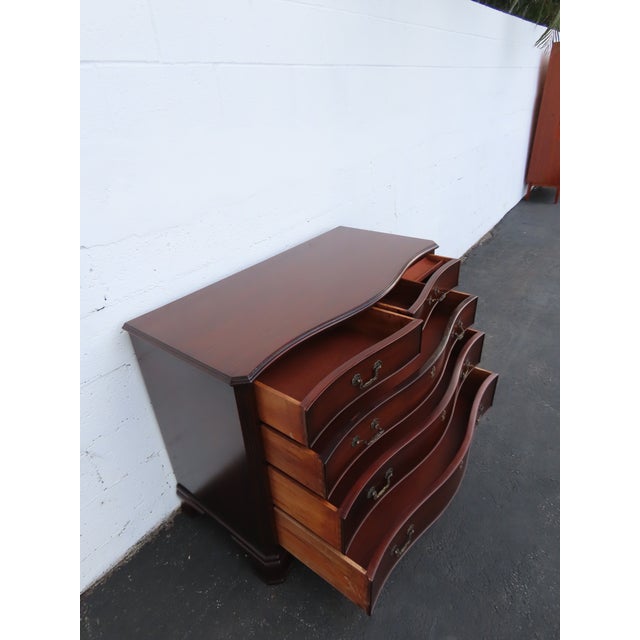 Kindel Serpentine Mahogany Low Dresser Bathroom Vanity 6912 For Sale - Image 14 of 18