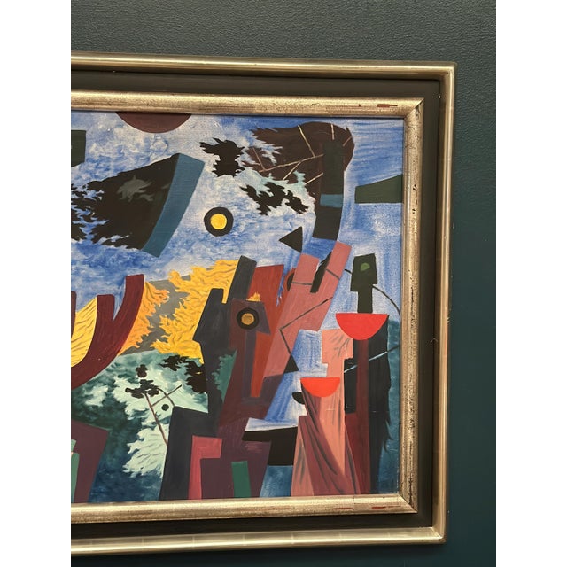 Manfred Bluth, Abstract Composition, 1950s, Acrylic Painting on Canvas, Framed For Sale - Image 4 of 17
