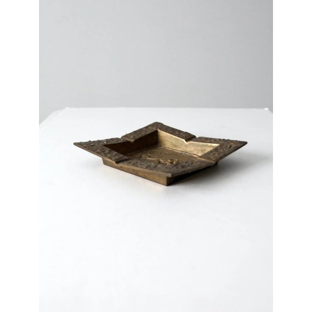 Mid-Century Modern Vintage Brass Ashtray For Sale - Image 3 of 8