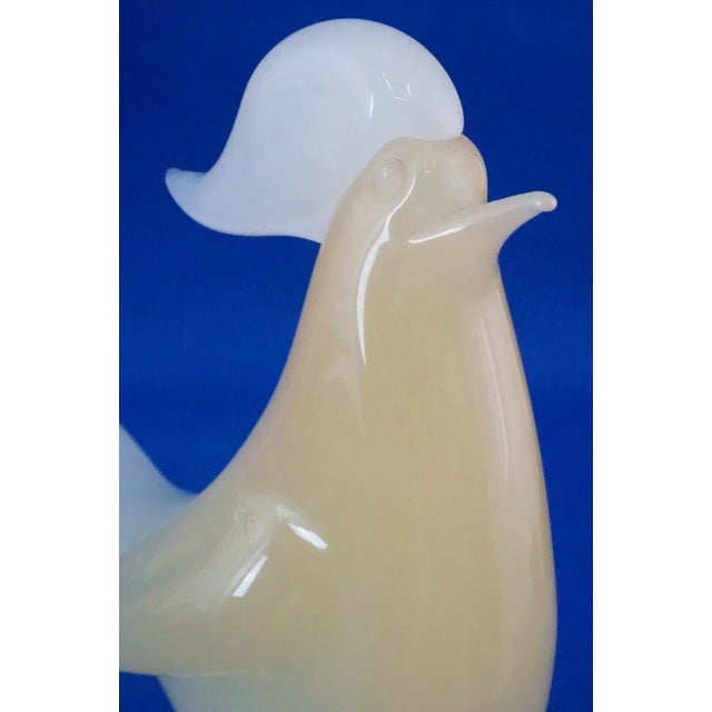 20th Century Blown Murano Opaline Glass Rooster Sculpture by Archimede Seguso, Italy For Sale - Image 17 of 18