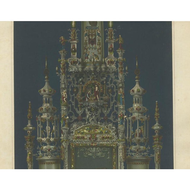 Bavarian Altars Architectural Triptych, 1874, Set of 3 For Sale - Image 11 of 15