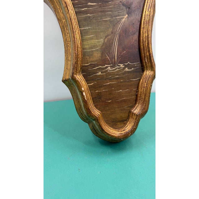 Traditional Vintage Fratelli Paoletti Firenze Hand-Painted Florentine Wall Plaque For Sale - Image 3 of 7