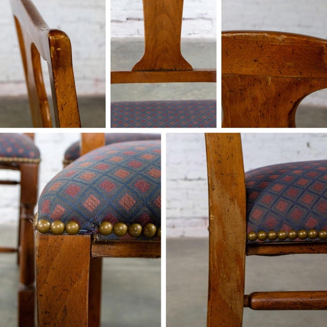 Late 20th Century Georgian Style Baker Dining Chairs W/Solid Splat & Turned Front Legs Set of 6 For Sale - Image 14 of 18