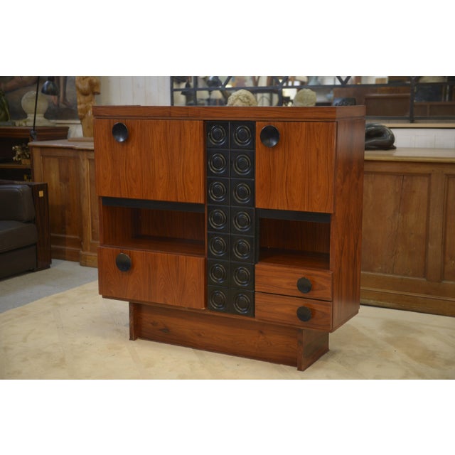 Vintage Brutalist Bar Cabinet by De Coene, 1970s For Sale - Image 4 of 13