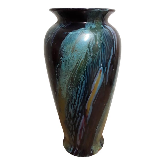 Mid-Century German Ceramic Vase from Scheurich, 1960s For Sale