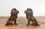Contemporary Contemporary Lost Wax Cast Outdoor Sitting Lions with Dark Bronze Patina - A Pair For Sale - Image 3 of 13