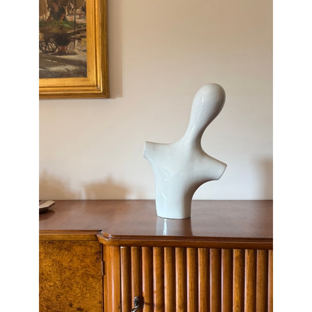 Ceramic Postmodern Ceramic Bust Sculpture, Italy, 1980s For Sale - Image 7 of 10