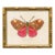 Contemporary Reproduction of Vintage "Garden Friends" Art Print , Pink Framed Butterfly For Sale