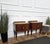 Mid-Century Italian Art Deco Style Nightstands in Walnut with Glass Tops, 1950s, Set of 2 For Sale - Image 6 of 11