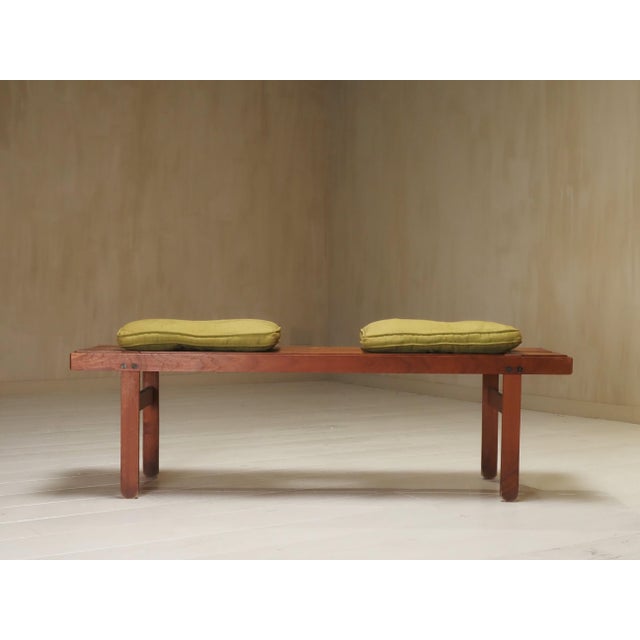 Italian Slatted Bench, 1960s For Sale - Image 4 of 10