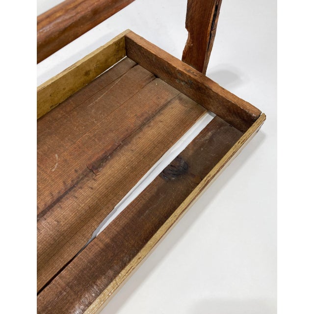 Antique Rustic Handled Berry Basket Tray For Sale - Image 9 of 10