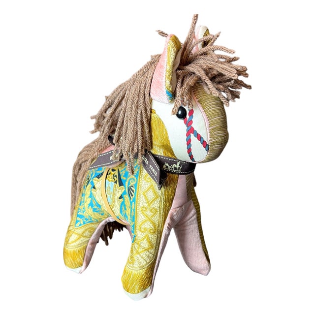 Hermes Poste Et Cavalerie Vintage Silk Scarf Noble Pony For Sale