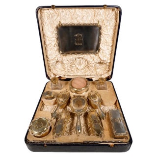 Silver Toiletteries from William Comyns & Sons, London, 1909, Set of 14 For Sale