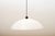 Hanging Lamp in White Plastic Shade, Black Bracket and Socket For Sale - Image 11 of 11