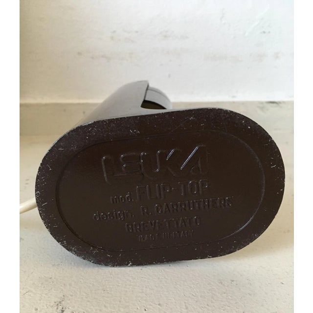 Metal Italian Space-Age Flip Top Desk Lamp by R. Carruthers for Leuka, 1970s For Sale - Image 7 of 12