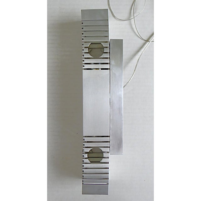 Mid-Century Modern Multiples 1960s Mid Century Minimalist Space Modern Aluminum European Sconces - 3 Available For Sale - Image 3 of 15