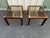 Mid-Century Modern 1970s Faux Tortoiseshell Smoked Glass and Brass Side Tables- A Pair For Sale - Image 3 of 12