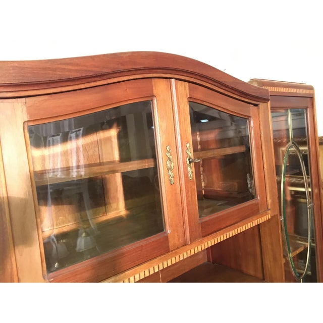 Walnut Inlaid Bookcase, 1900s For Sale - Image 16 of 18