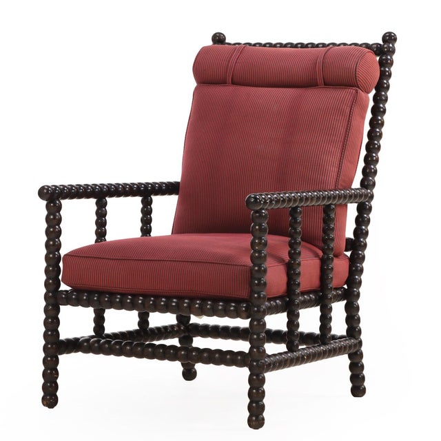 A charming bobbin turned open arm chair distinguished by its richly detailed spindle-turned framework and timeless...