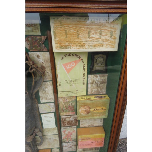 Mid 20th Century Historic Collage Large Collection of Golf Memorabilia Shadow Box 5997 For Sale - Image 5 of 18