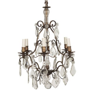 French Louis XV Style Crystal Chandelier For Sale