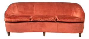 3-Seater Velvet Sofa, 1950s