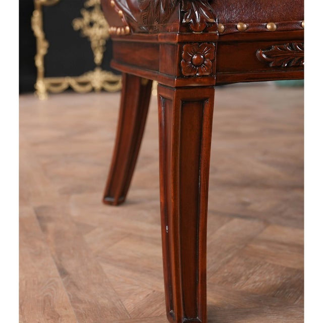 Leather Swan Arm Chair For Sale - Image 10 of 14