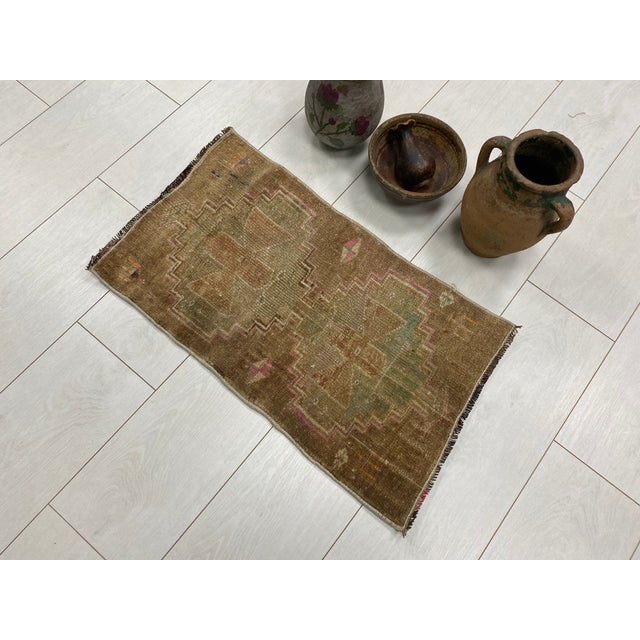 Handmade wool carpet in Turkish Anatolia , Vintage Oushak Rug,Turkish Vintage Anatolian Rug, Handmade wool Rug . One Of...