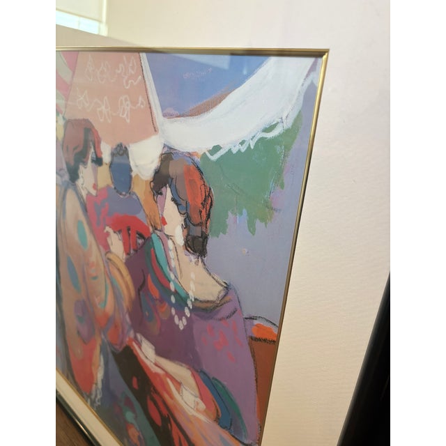 Vintage Framed Isaac Maimon Corner Cafe Figurative Lithograph Art For Sale - Image 9 of 16