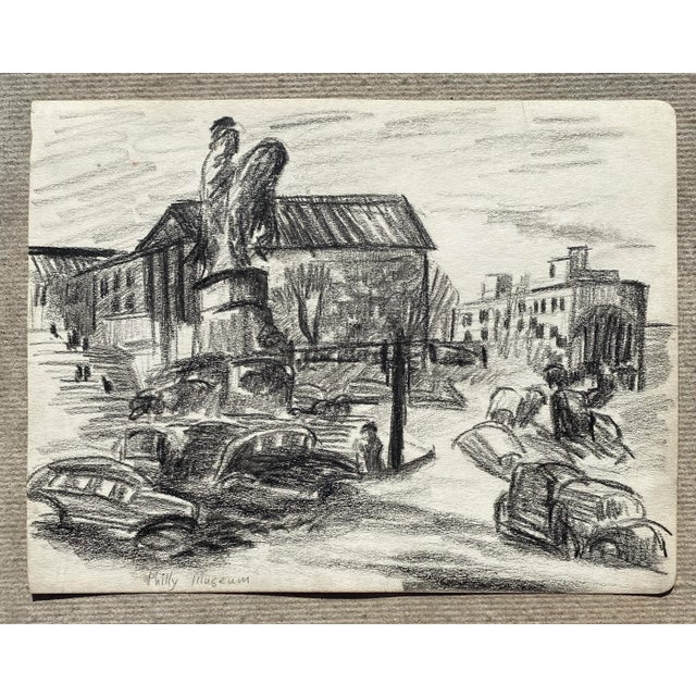 Traditional 1940s Frank Wallace Philadelphia Art Museum Drawing For Sale - Image 3 of 4