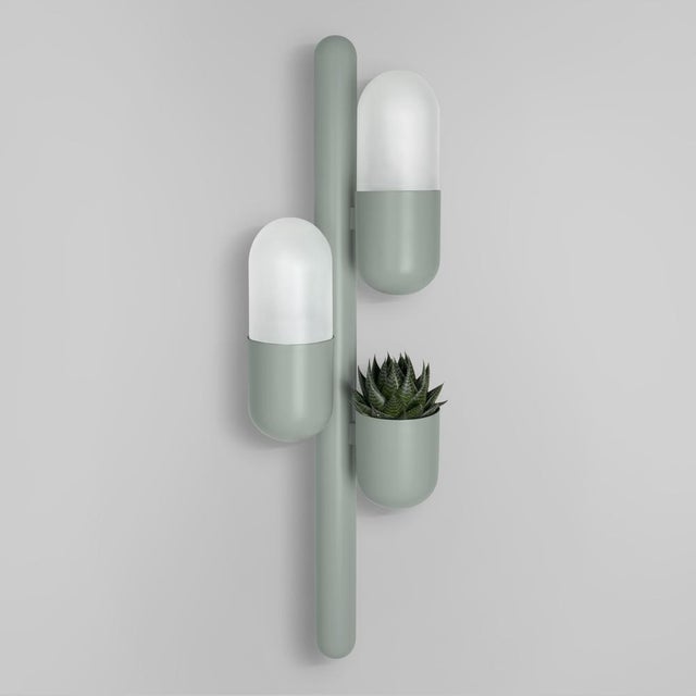 Metal Cactus Wall Lamp by Creativemary For Sale - Image 7 of 18