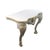Oyster Gray Vintage, Exquisitely Crafted Medieval French Louis XV-style Entryway Table For Sale - Image 8 of 11