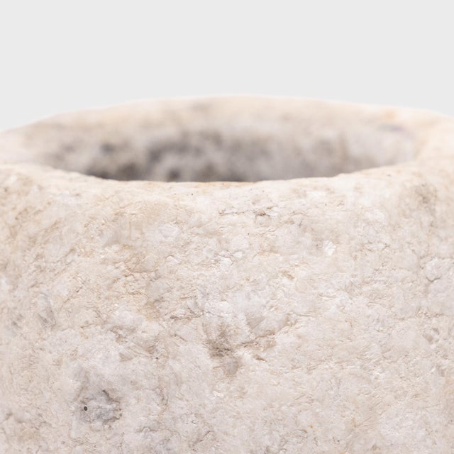 Contemporary Chinese Chiseled Marble Kitchen Mortar, Early 20th Century For Sale - Image 3 of 3