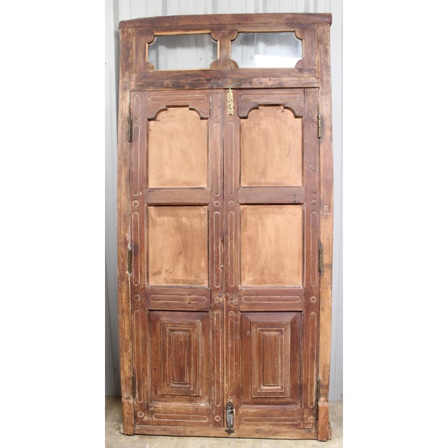 Transom Door Scalloped Cut Outs Mirrored For Sale - Image 10 of 12
