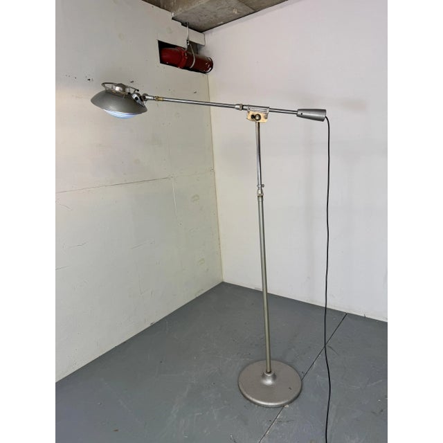 Mid-Century Modernist French Industrial Steel Floor Lamp from Ferdinand Solère, 1950s For Sale - Image 11 of 18