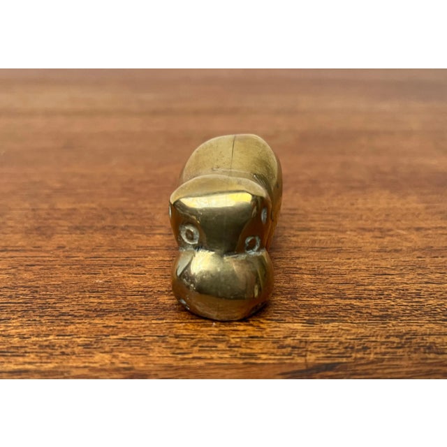 Vintage Brass Hippo Figurine, 1970s, in Very Good conditions. Designed 1970 to 1979