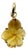 1990s 14k Gold Hand-Carved Citrine Flower Charm For Sale