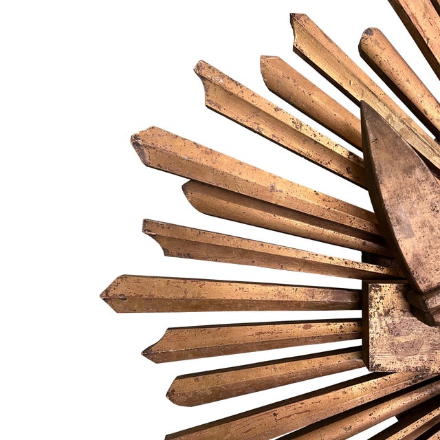 18th Century Monumental Spanish Colonial Giltwood Sunburst Reliquary Cross, New Mexico 1700s For Sale - Image 5 of 14