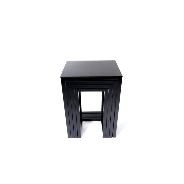 Vintage Nesting Table Set by Josef Hoffmann from Wittmann, 1970s, Set of 4 For Sale - Image 17 of 18