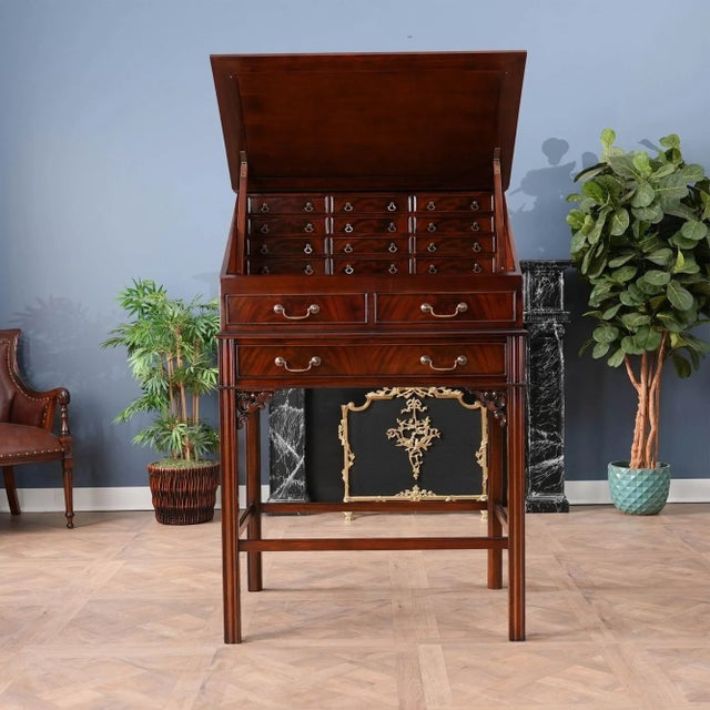 Traditional Niagara Furniture Mahogany Stand Up Desk For Sale - Image 3 of 12
