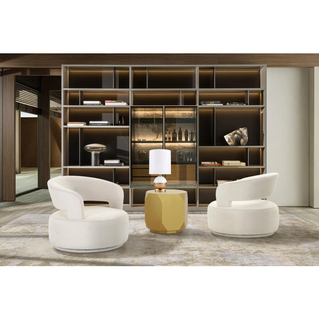 Modern Pasargad Home Selva Side Table, Gold For Sale - Image 3 of 5