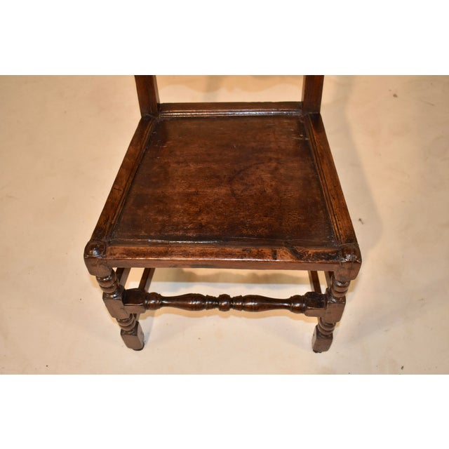 Wood Early 18th Century Welsh Oak Joined Backstool For Sale - Image 7 of 15