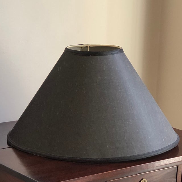 Late 20th Century Vintage Empire Style Charcoal Lamp Shade For Sale - Image 5 of 12